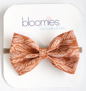 Waves Fall Cotton Bow - Bloomies Handmade